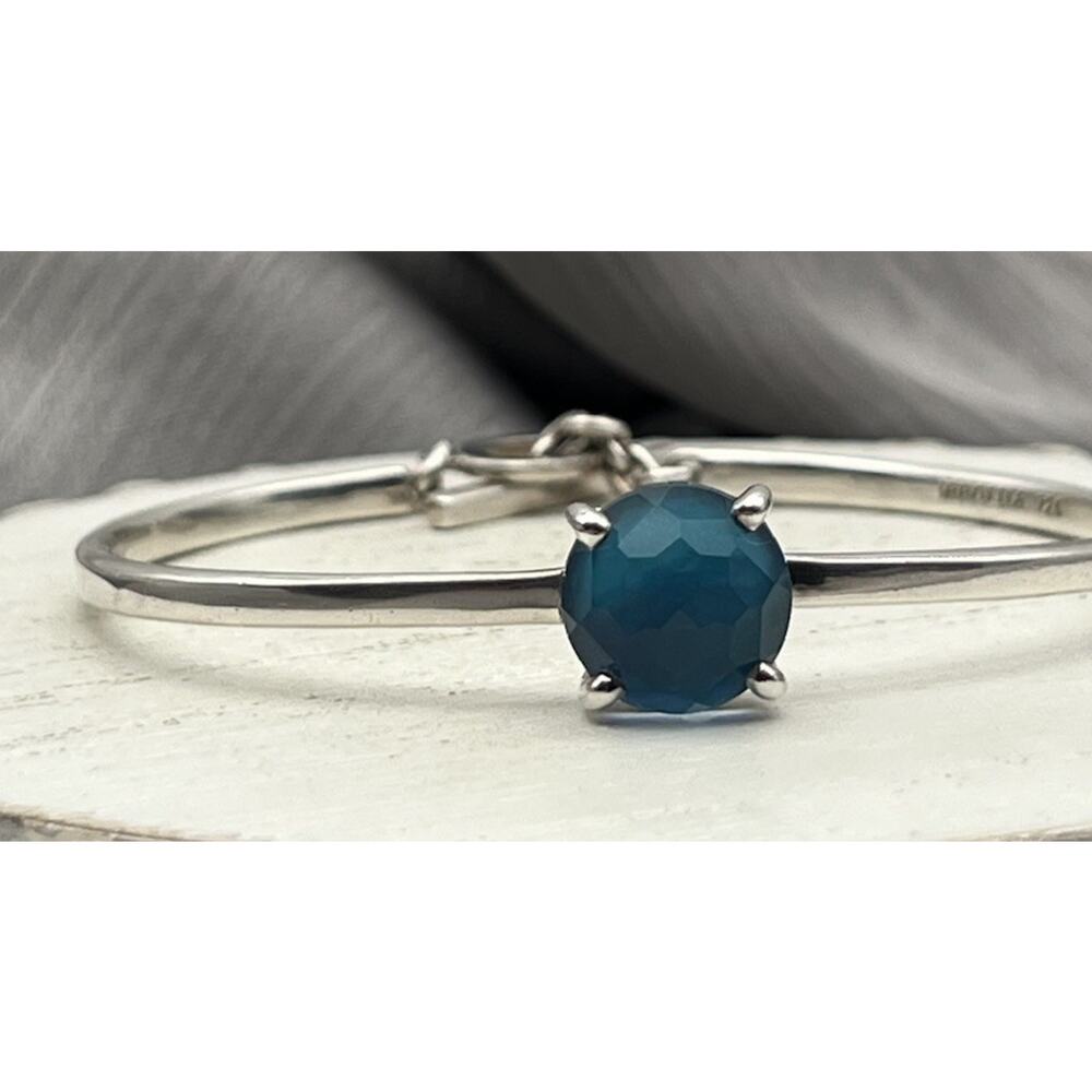 Ippolite 925 Crystal Quartz & Mother Of Pearl Chain Bracelet 12.35G / 6 In - Picture 2 of 10